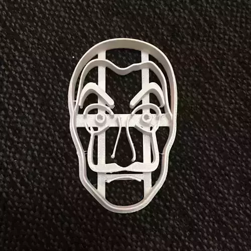 Cookie Cutter Casa de Papel Mascara Dali 3D print model