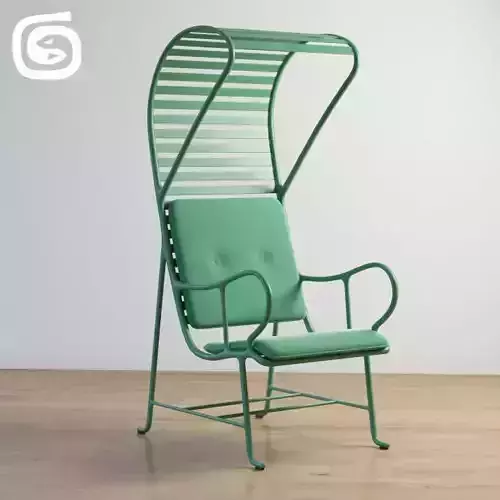 Gardenia lounge chair with canopy