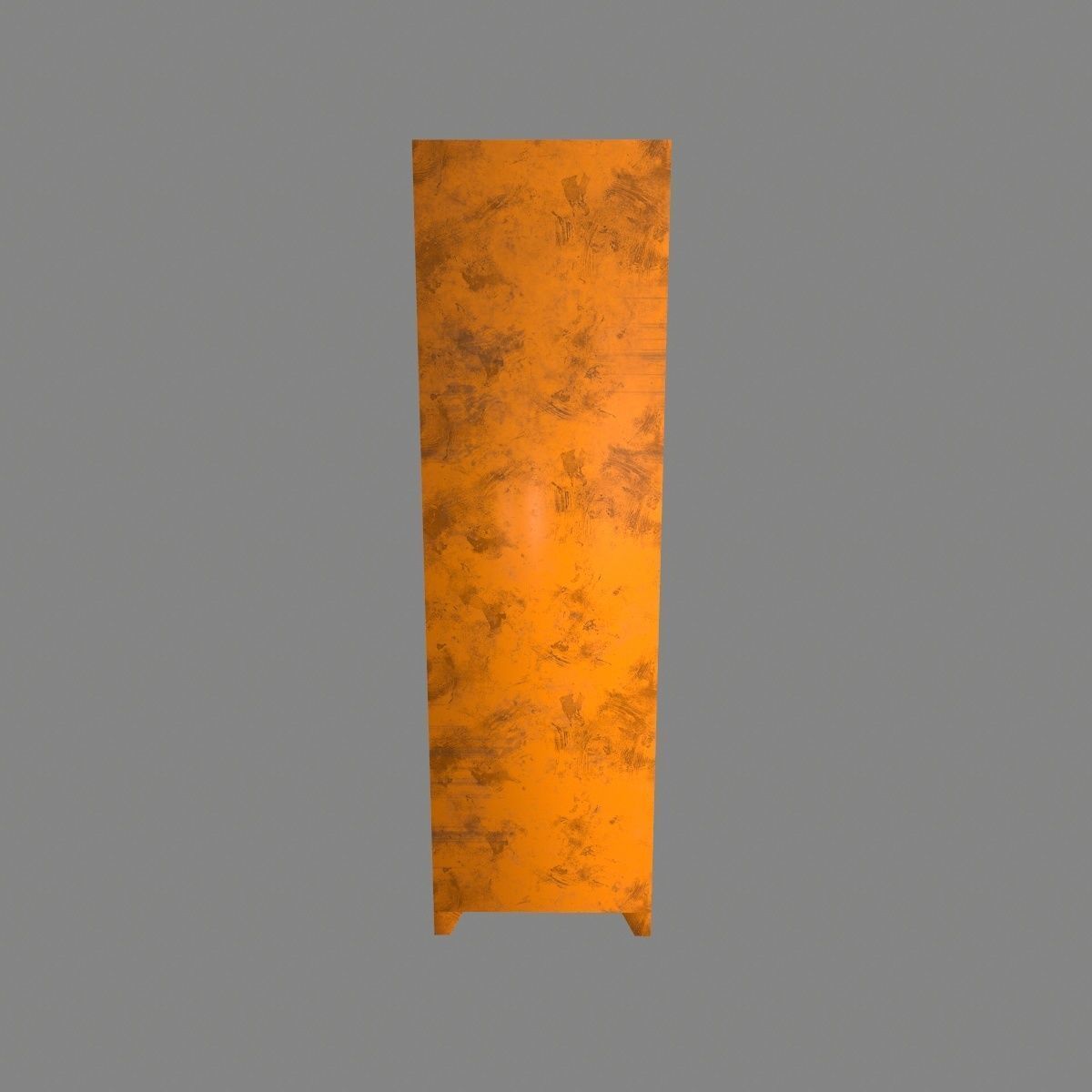 locker 7 metal Low-poly 3D model_11