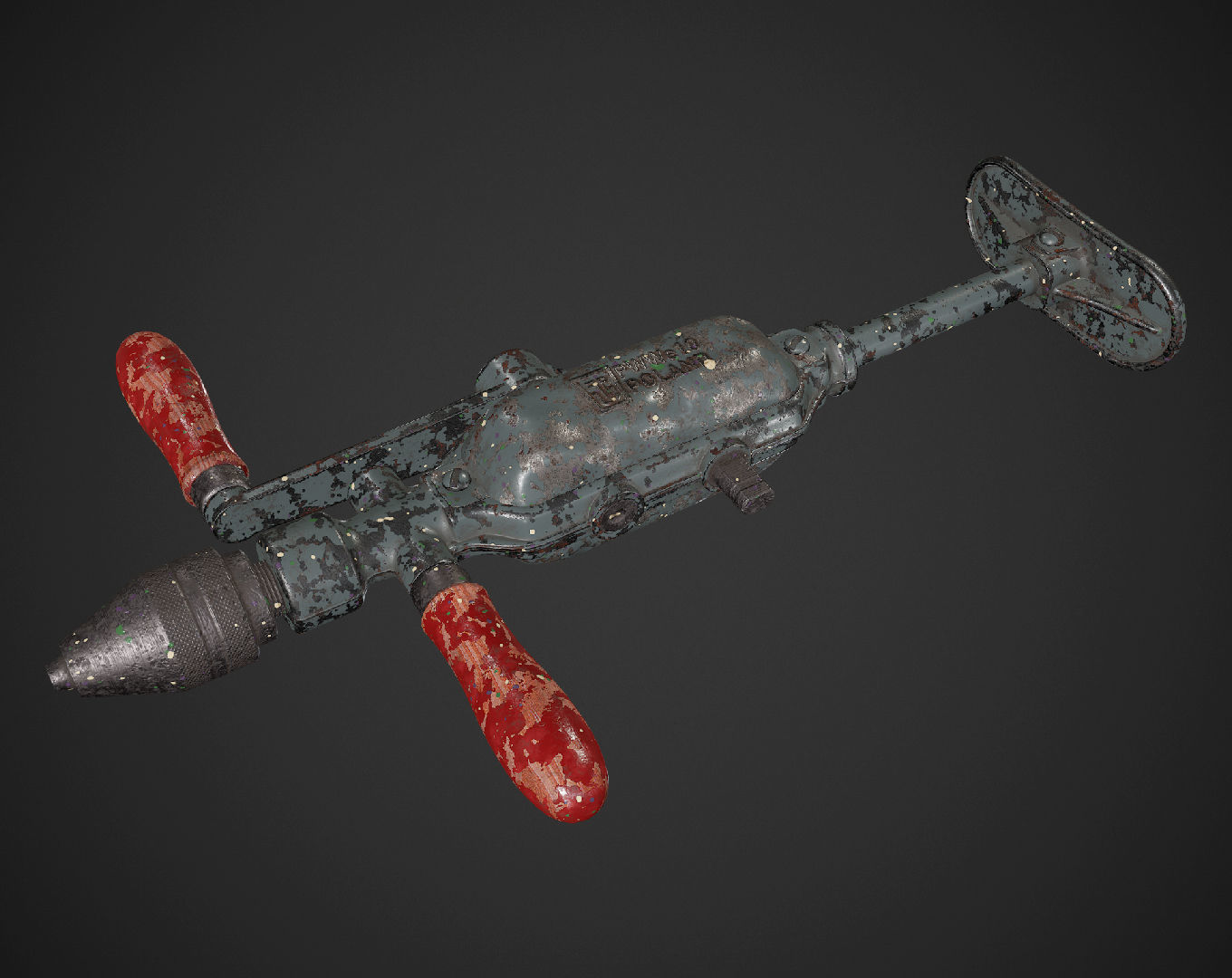 PWWe10 Hand Drill Low-poly 3D model_1