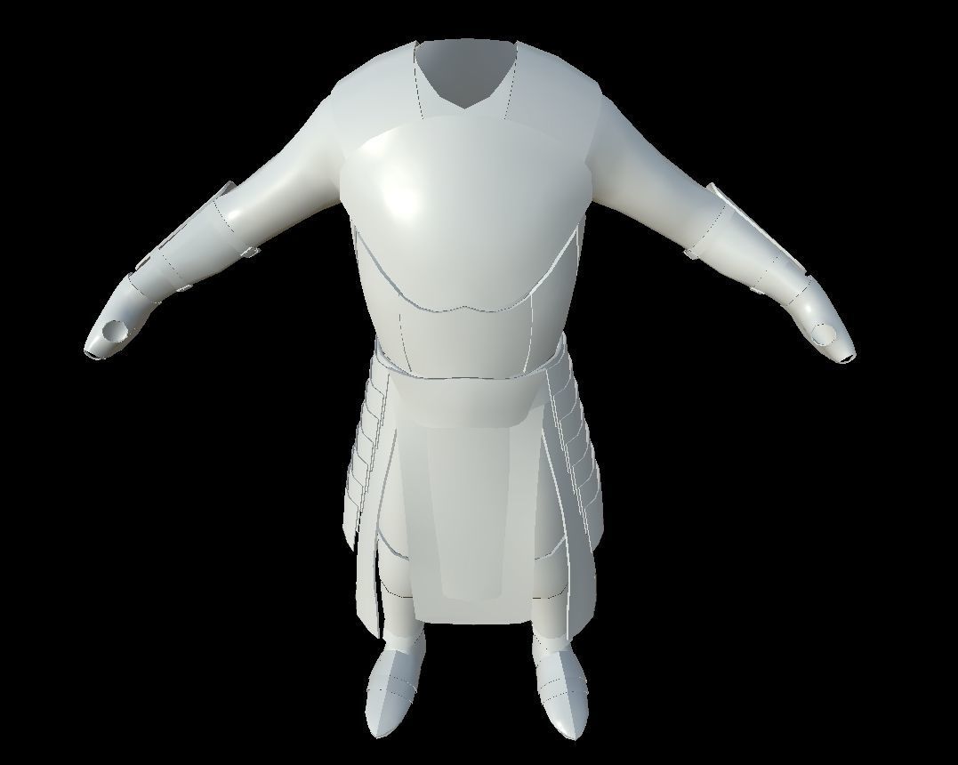 HIE Game Ready Body Armor D180612 Low-poly 3D model_20