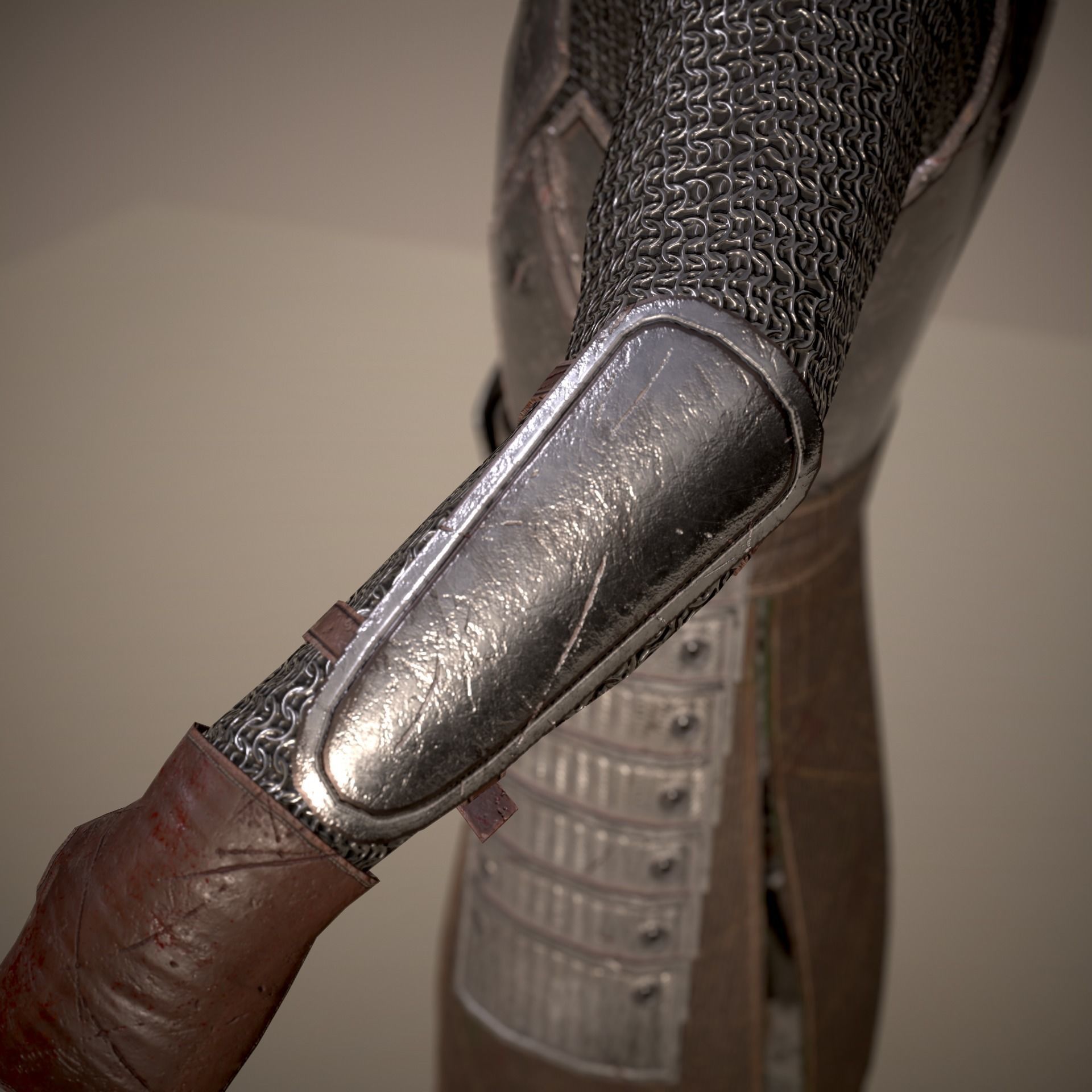 HIE Game Ready Body Armor D180612 Low-poly 3D model_11