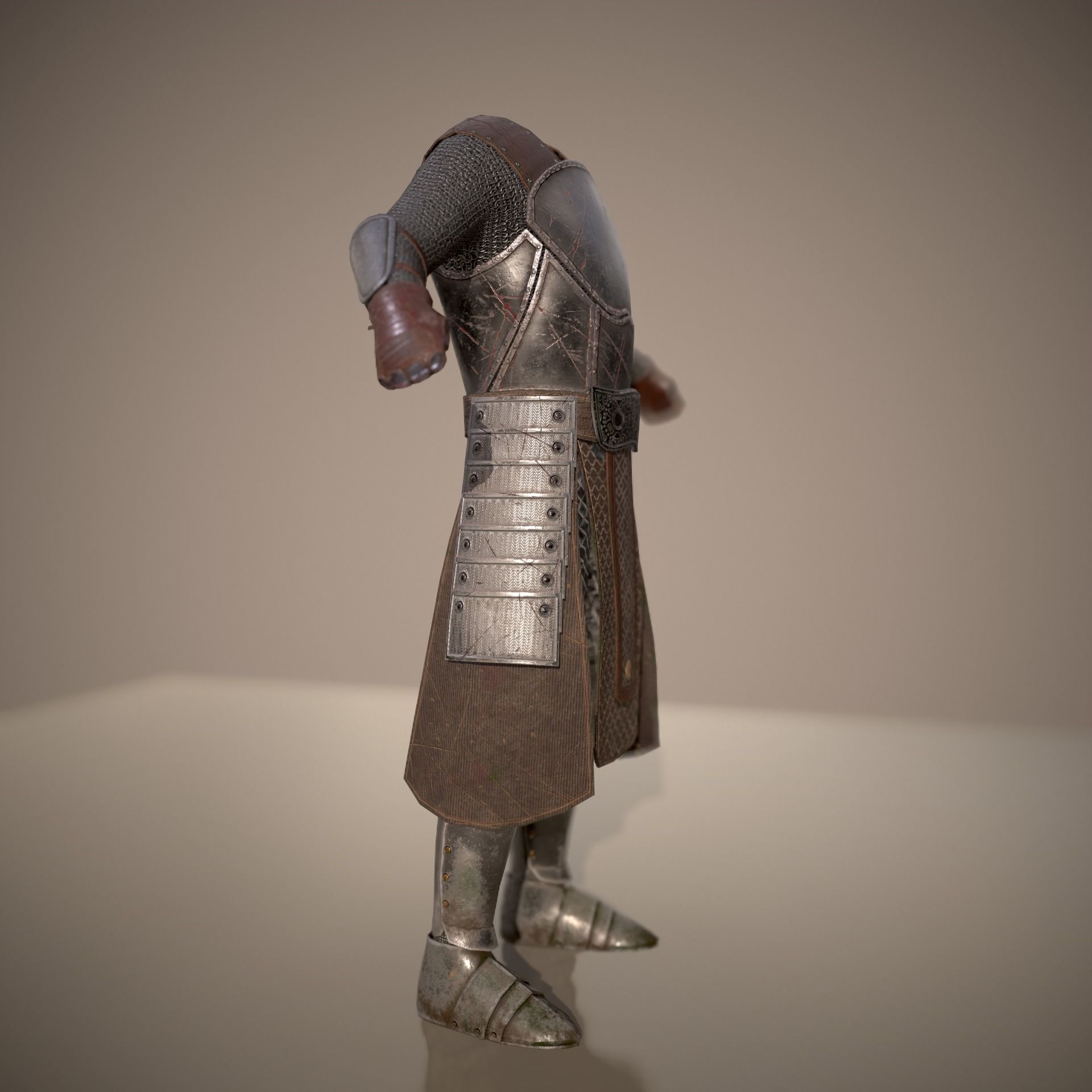 HIE Game Ready Body Armor D180612 Low-poly 3D model_6