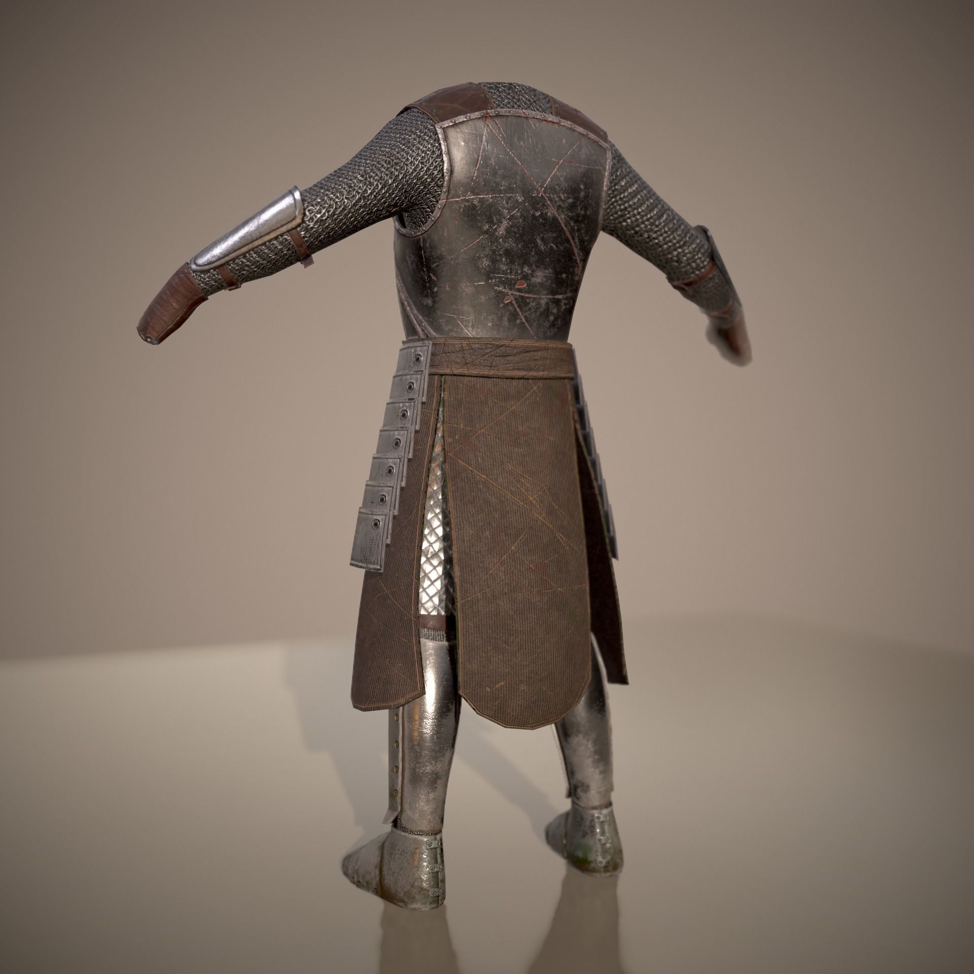 HIE Game Ready Body Armor D180612 Low-poly 3D model_1