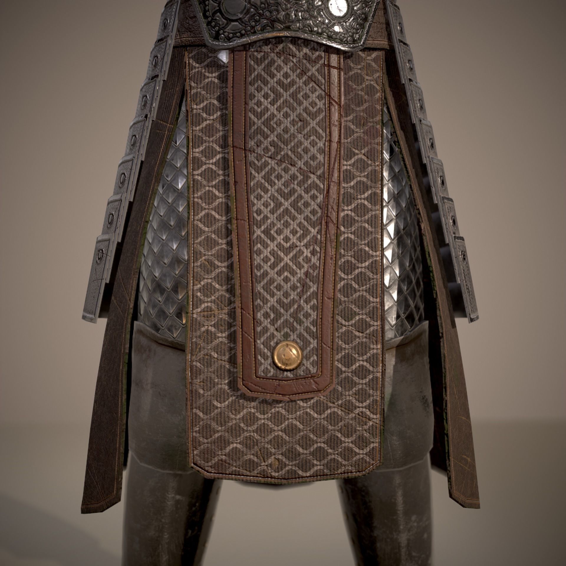 HIE Game Ready Body Armor D180612 Low-poly 3D model_4