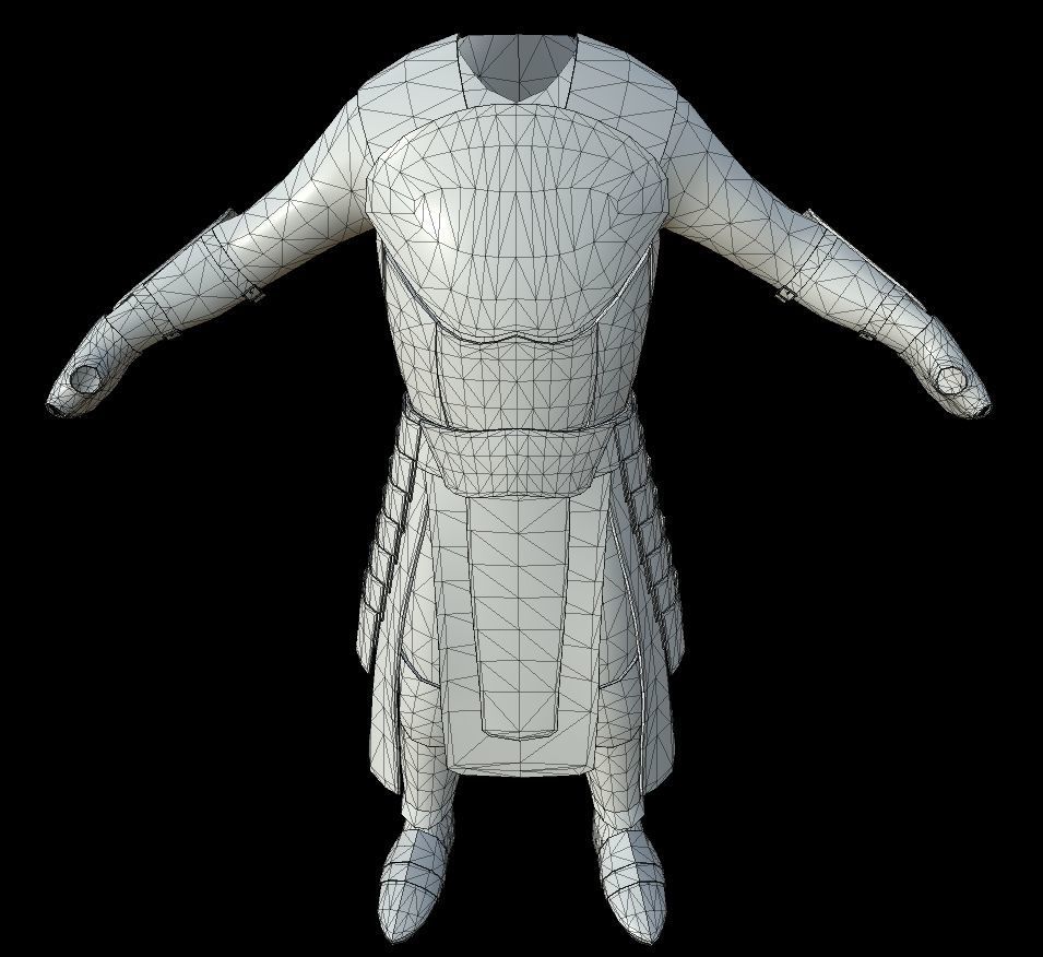HIE Game Ready Body Armor D180612 Low-poly 3D model_21