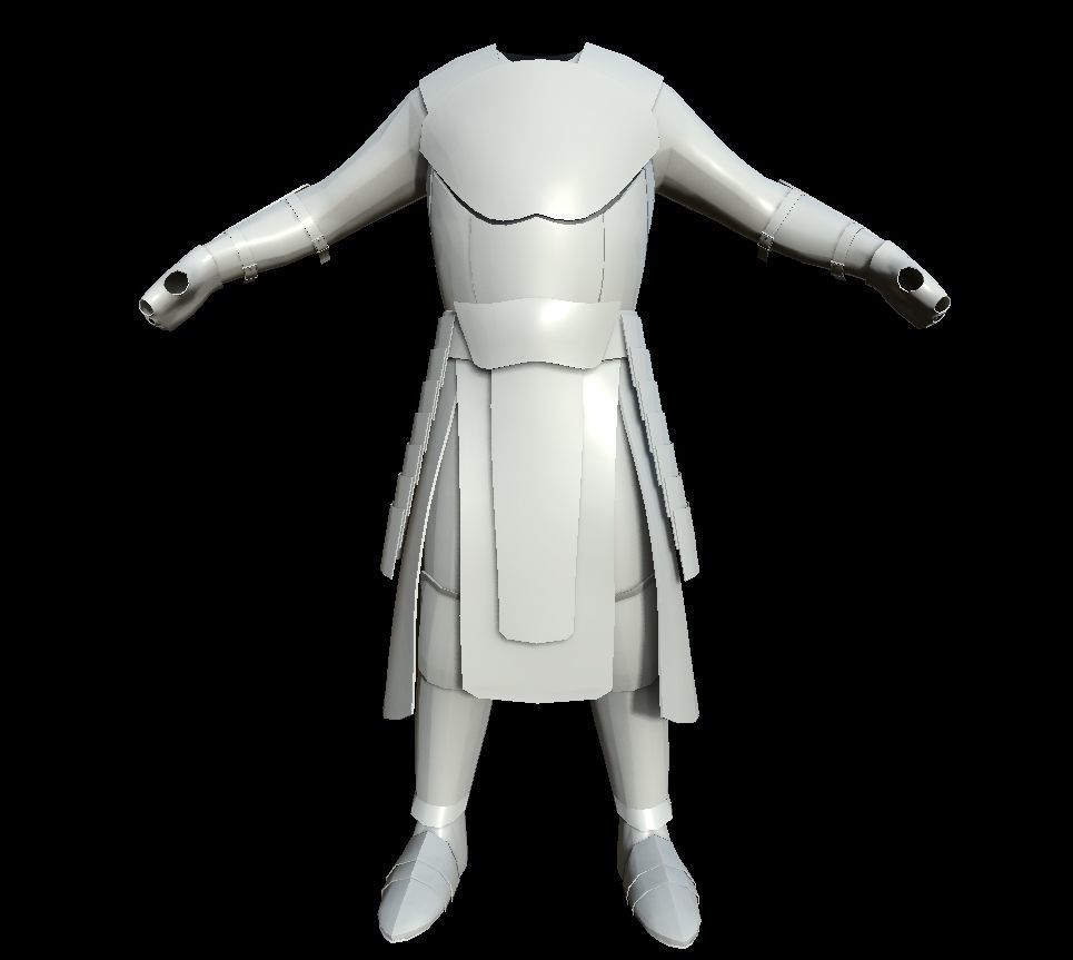 HIE Game Ready Body Armor D180612 Low-poly 3D model_15