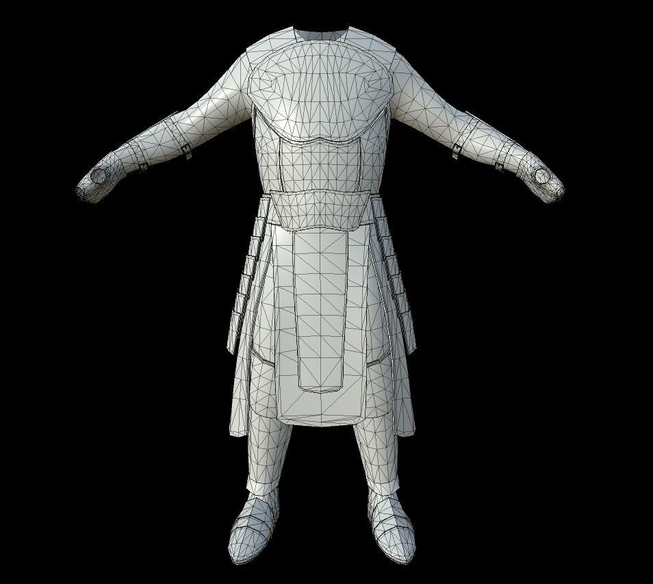 HIE Game Ready Body Armor D180612 Low-poly 3D model_22