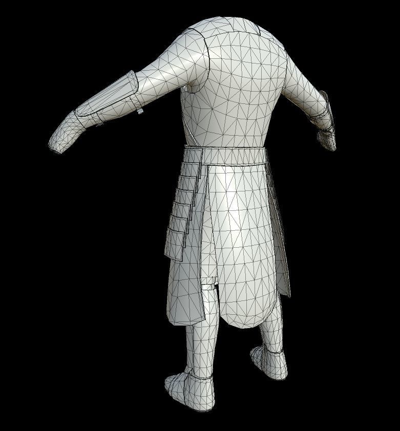 HIE Game Ready Body Armor D180612 Low-poly 3D model_16