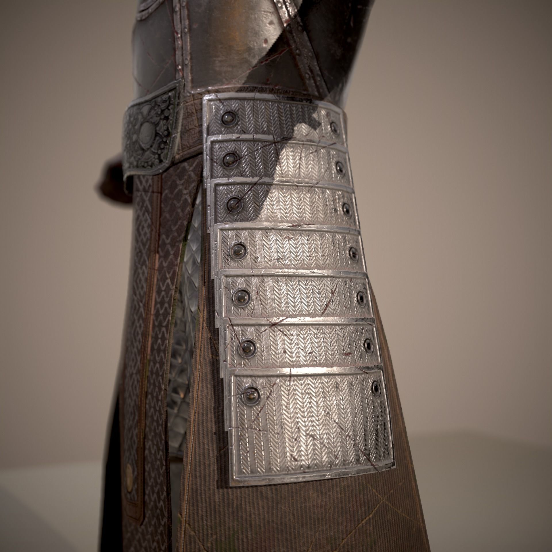 HIE Game Ready Body Armor D180612 Low-poly 3D model_5