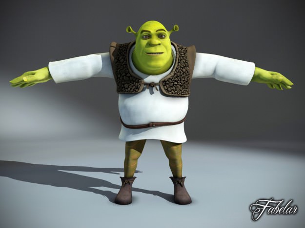 Shrek rigged 1 0 3D model_1