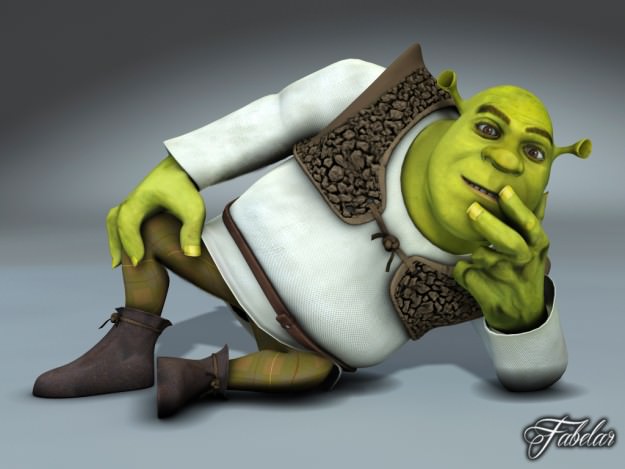 Shrek rigged 1 0 3D model_7