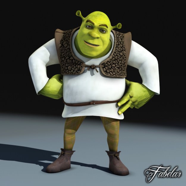 Shrek rigged 1 0 3D model_2