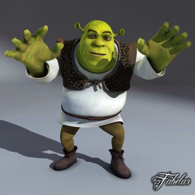 Shrek rigged 1 0 3D model_3