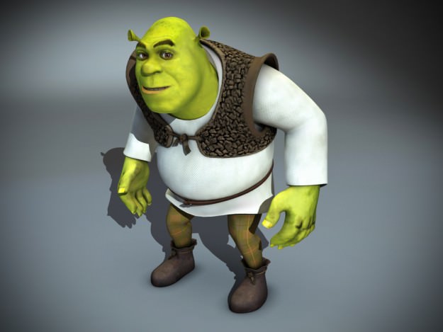 Shrek rigged 1 0 3D model_9