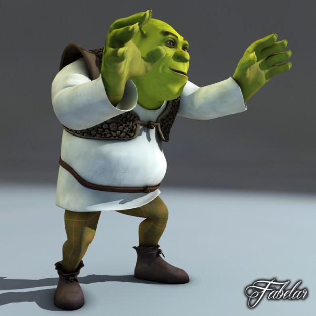 Shrek rigged 1 0 3D model_4