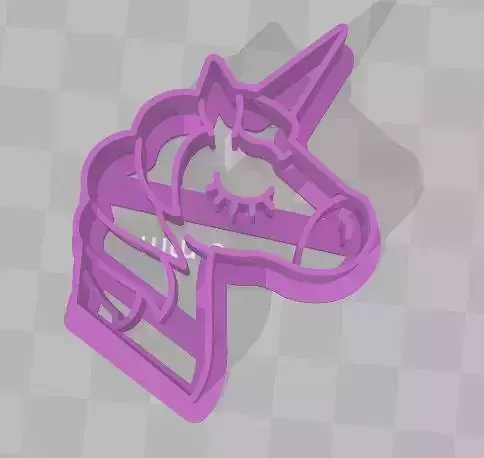 Unicorn Head Cookie Cutter 3D print model