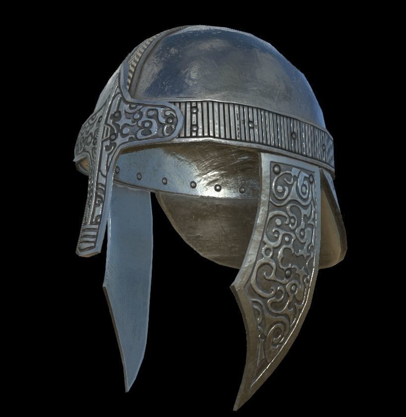 HIE Game Ready Helmet D180612 Low-poly 3D model_6
