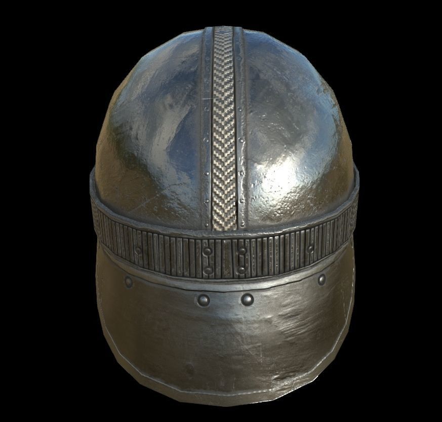 HIE Game Ready Helmet D180612 Low-poly 3D model_8