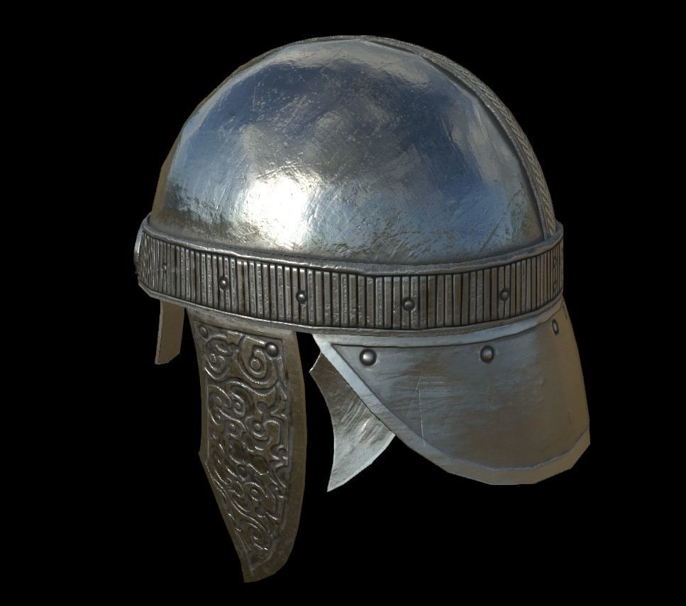 HIE Game Ready Helmet D180612 Low-poly 3D model_7