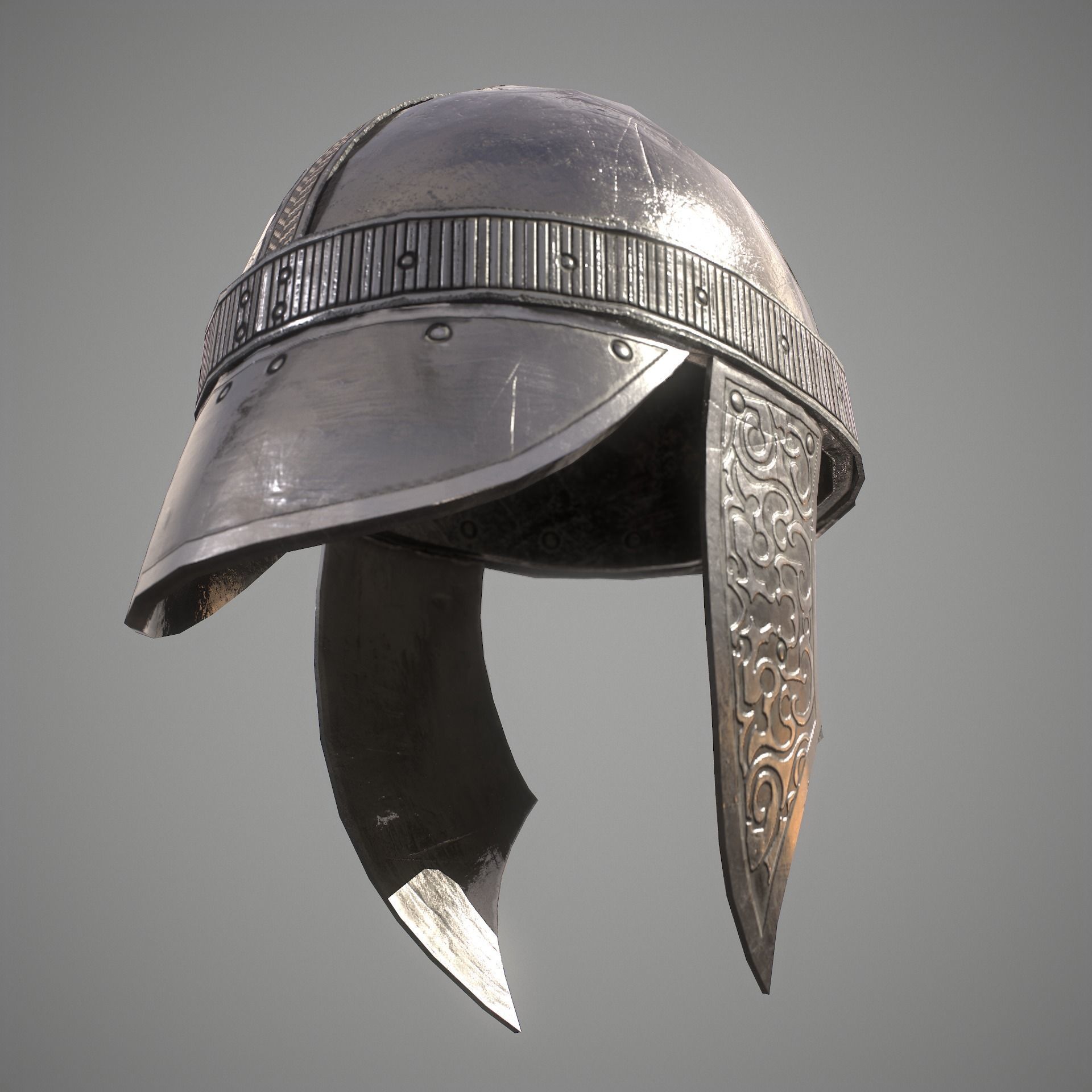 HIE Game Ready Helmet D180612 Low-poly 3D model_14