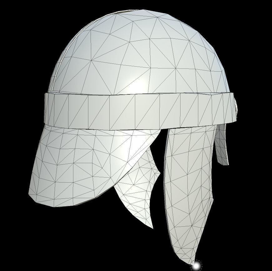 HIE Game Ready Helmet D180612 Low-poly 3D model_3