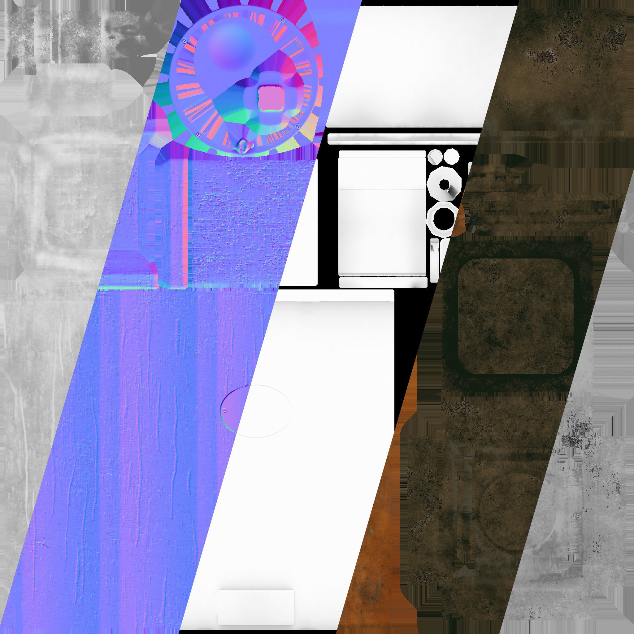 Antique Coffee Grinder Low-poly 3D model_4