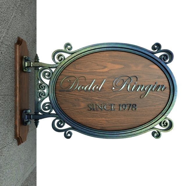 Vintage Signage 007 3D model_2