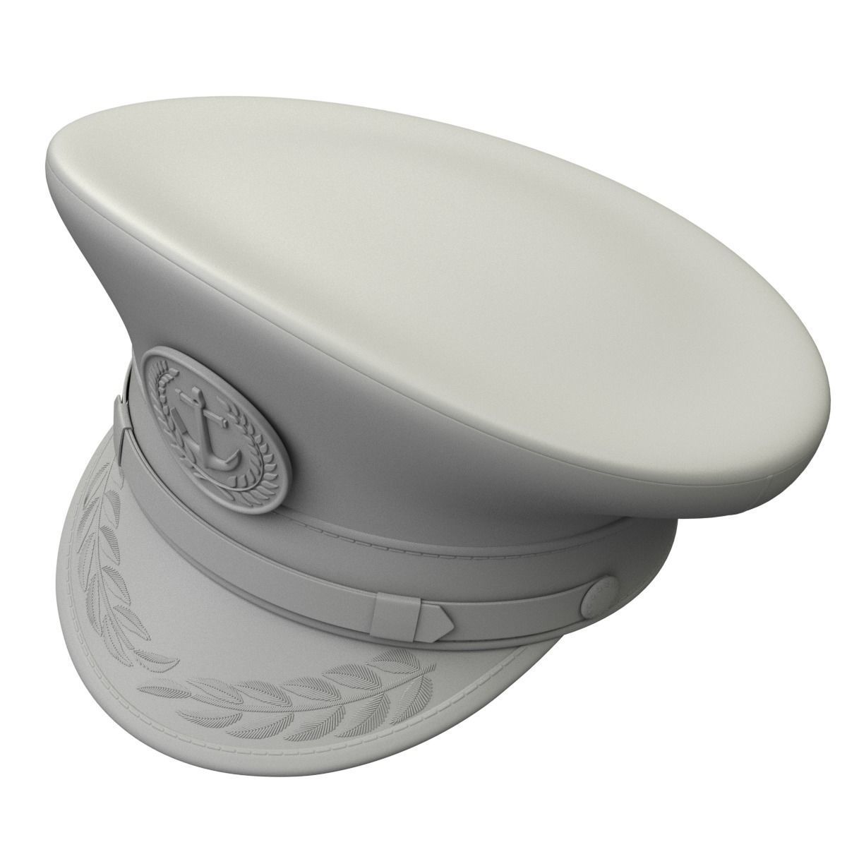 Navy Captain Hat 3D model_13