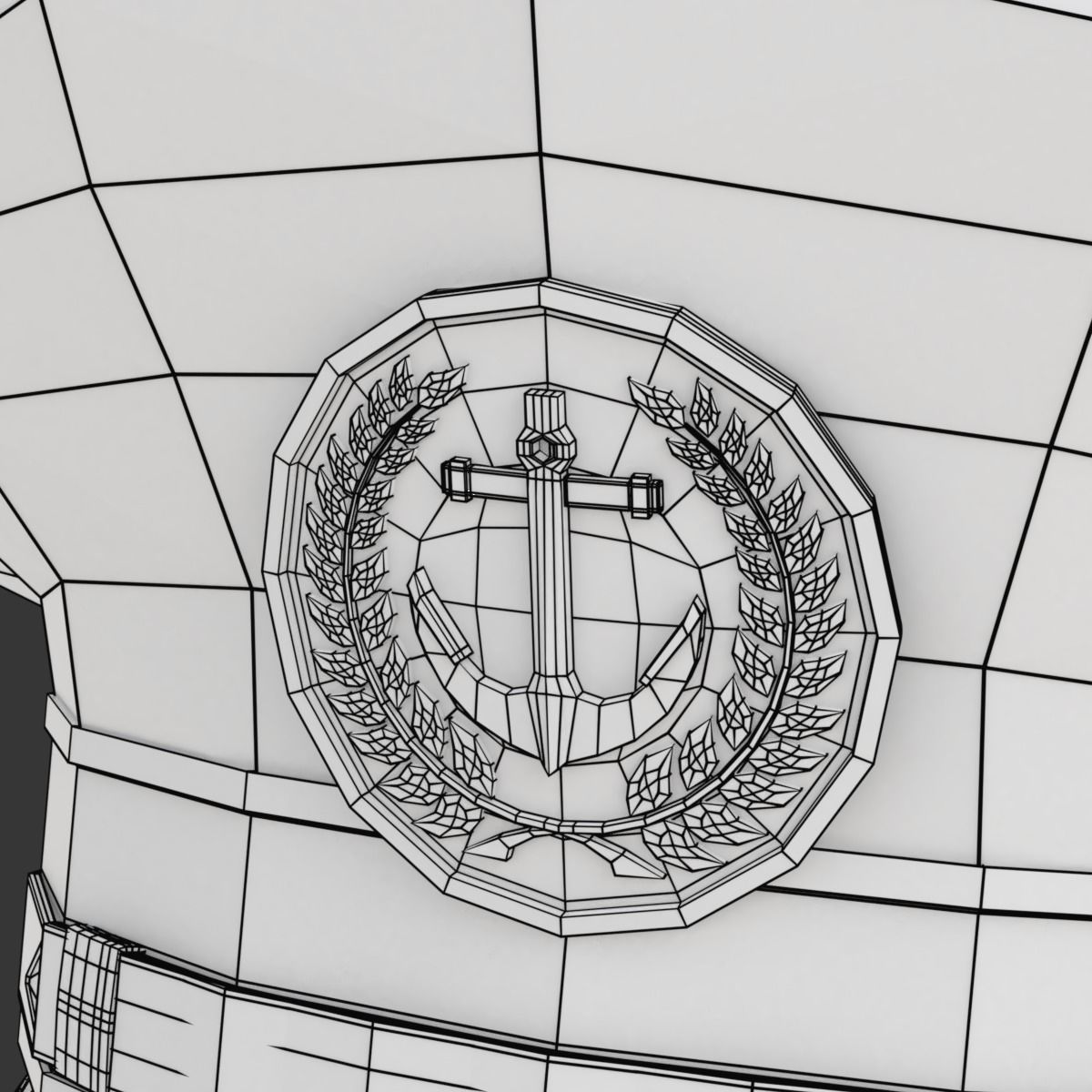 Navy Captain Hat 3D model_18