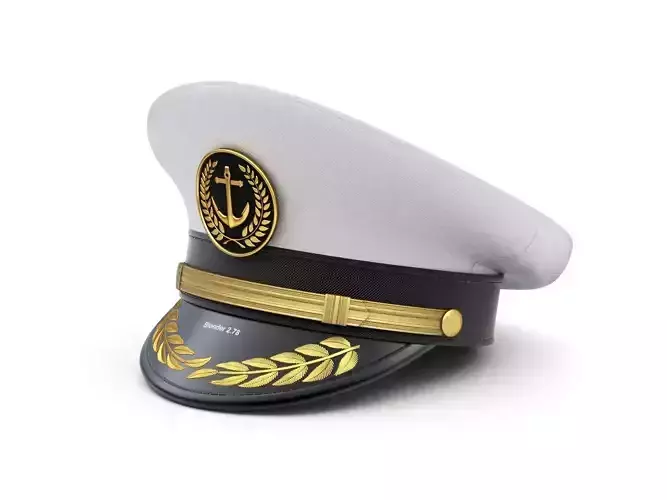 Navy Captain Hat 3D model