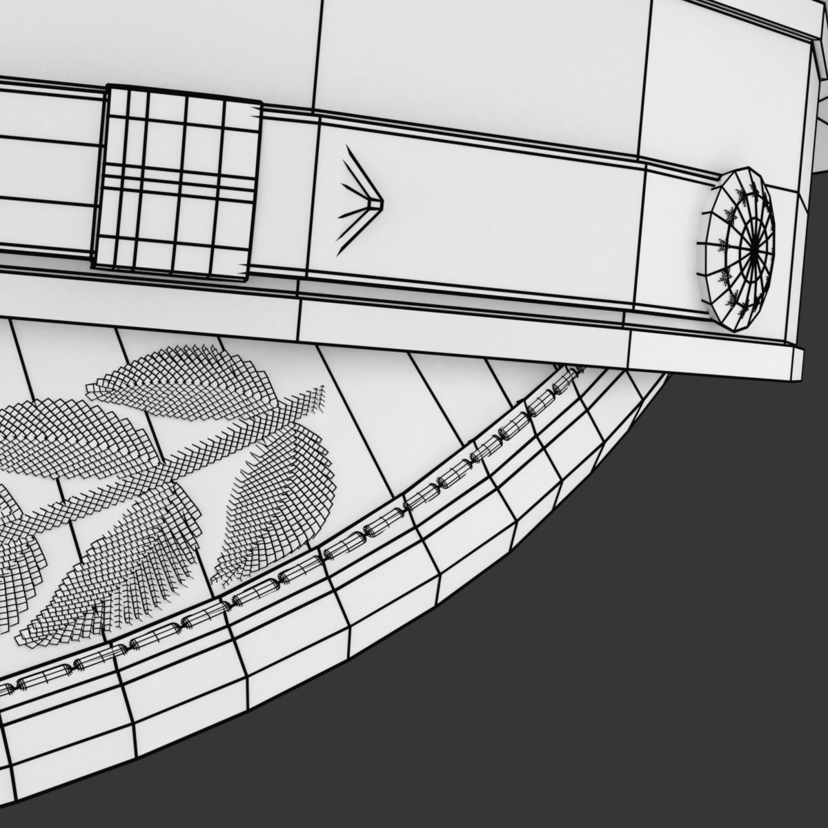 Navy Captain Hat 3D model_19