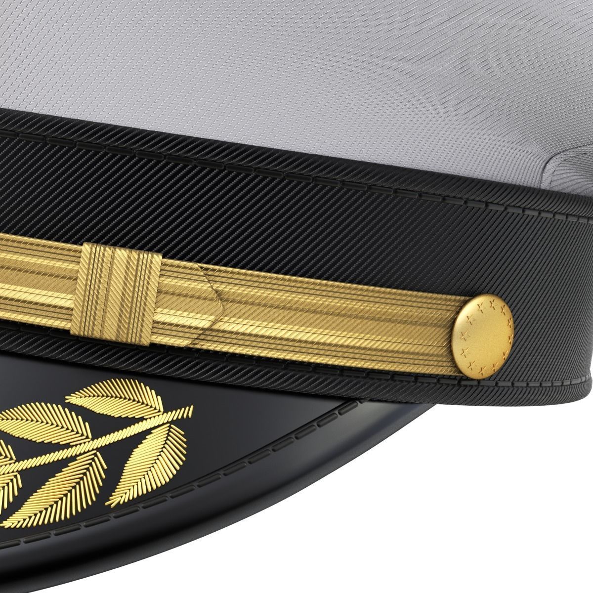 Navy Captain Hat 3D model_8