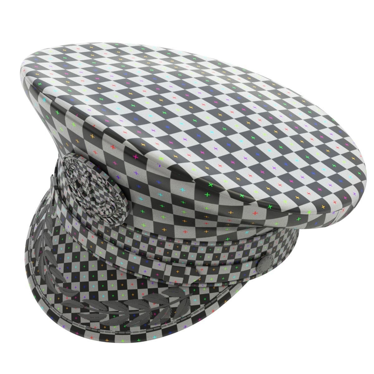 Navy Captain Hat 3D model_10