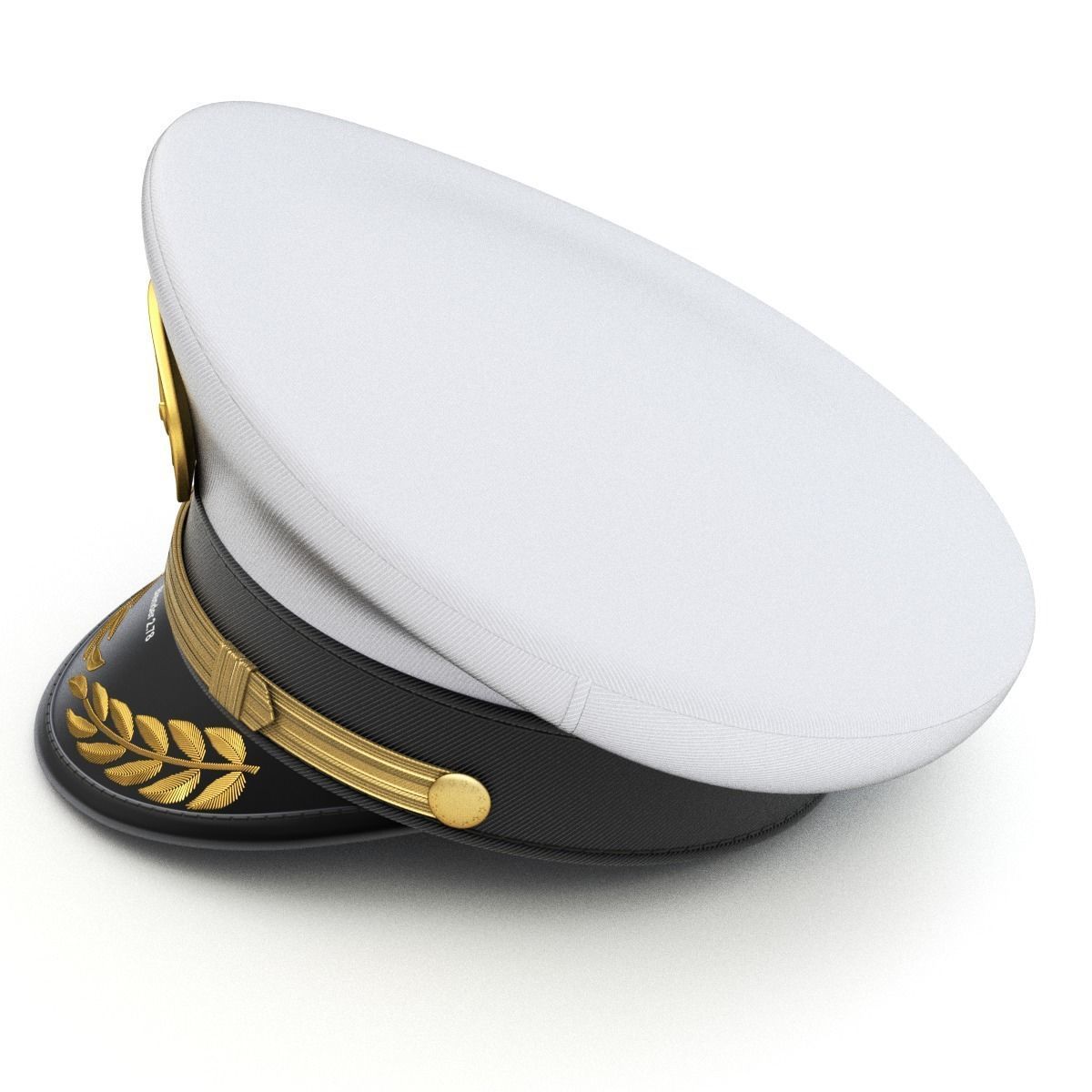 Navy Captain Hat 3D model_4