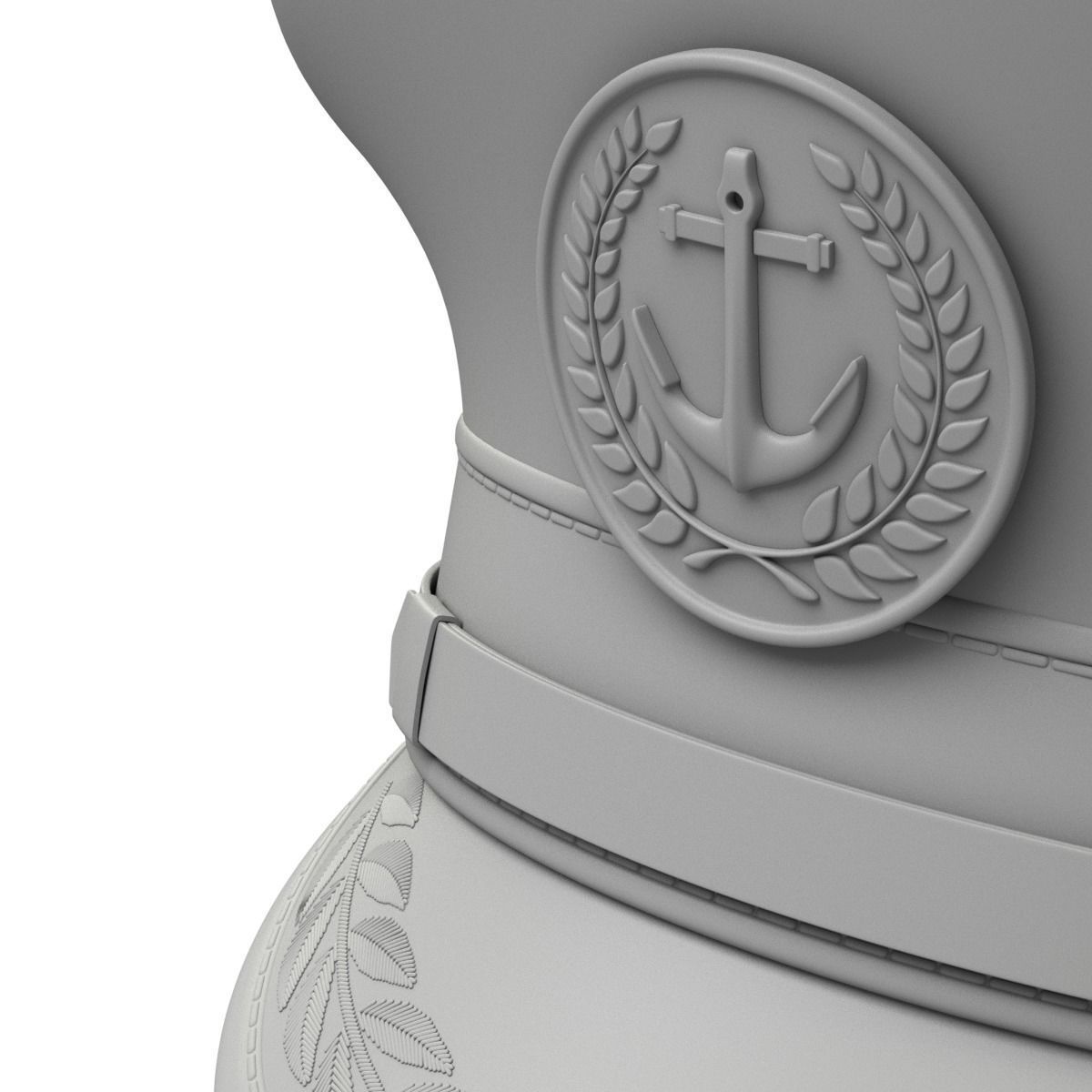 Navy Captain Hat 3D model_15