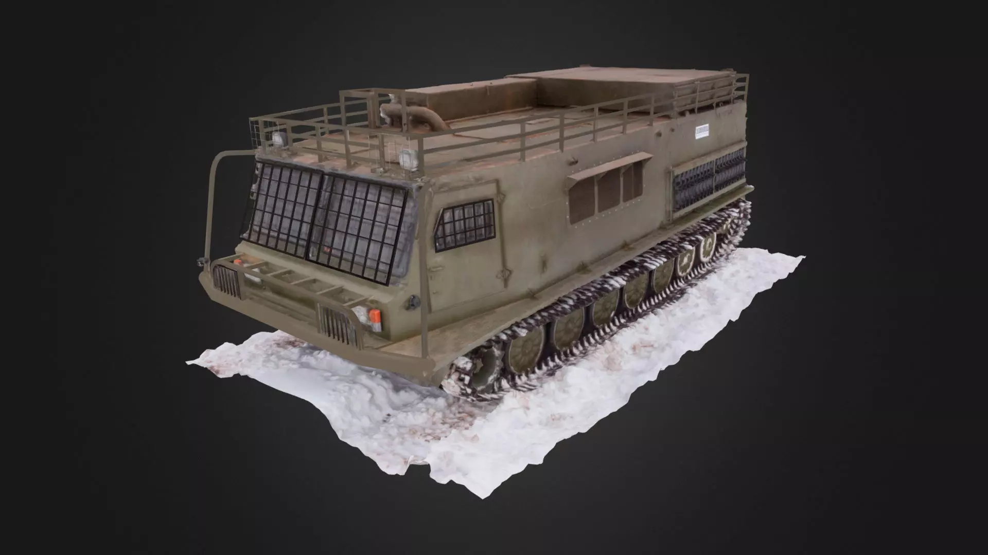 All terrain military vehicle 3D model_0