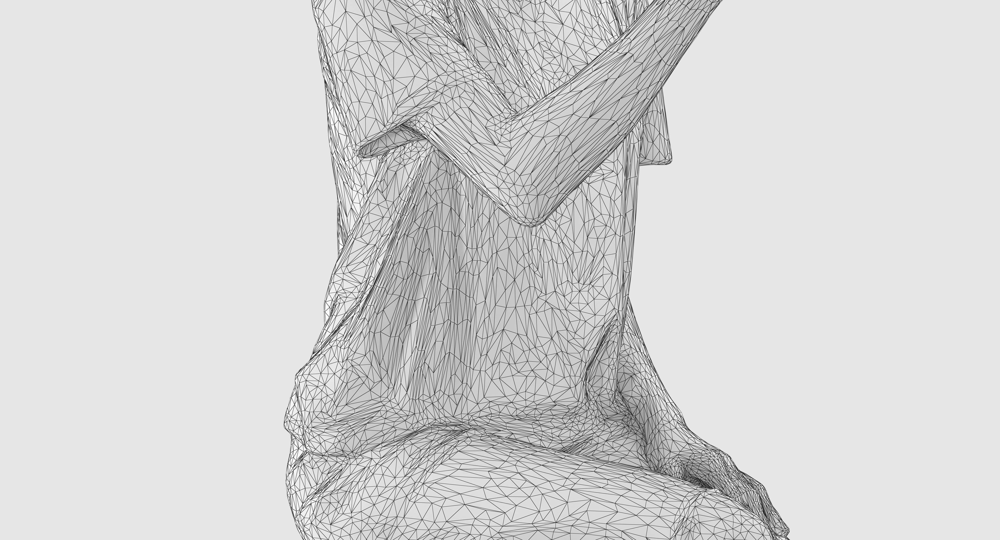 Sitting Girl and Boy Low-poly 3D model_30