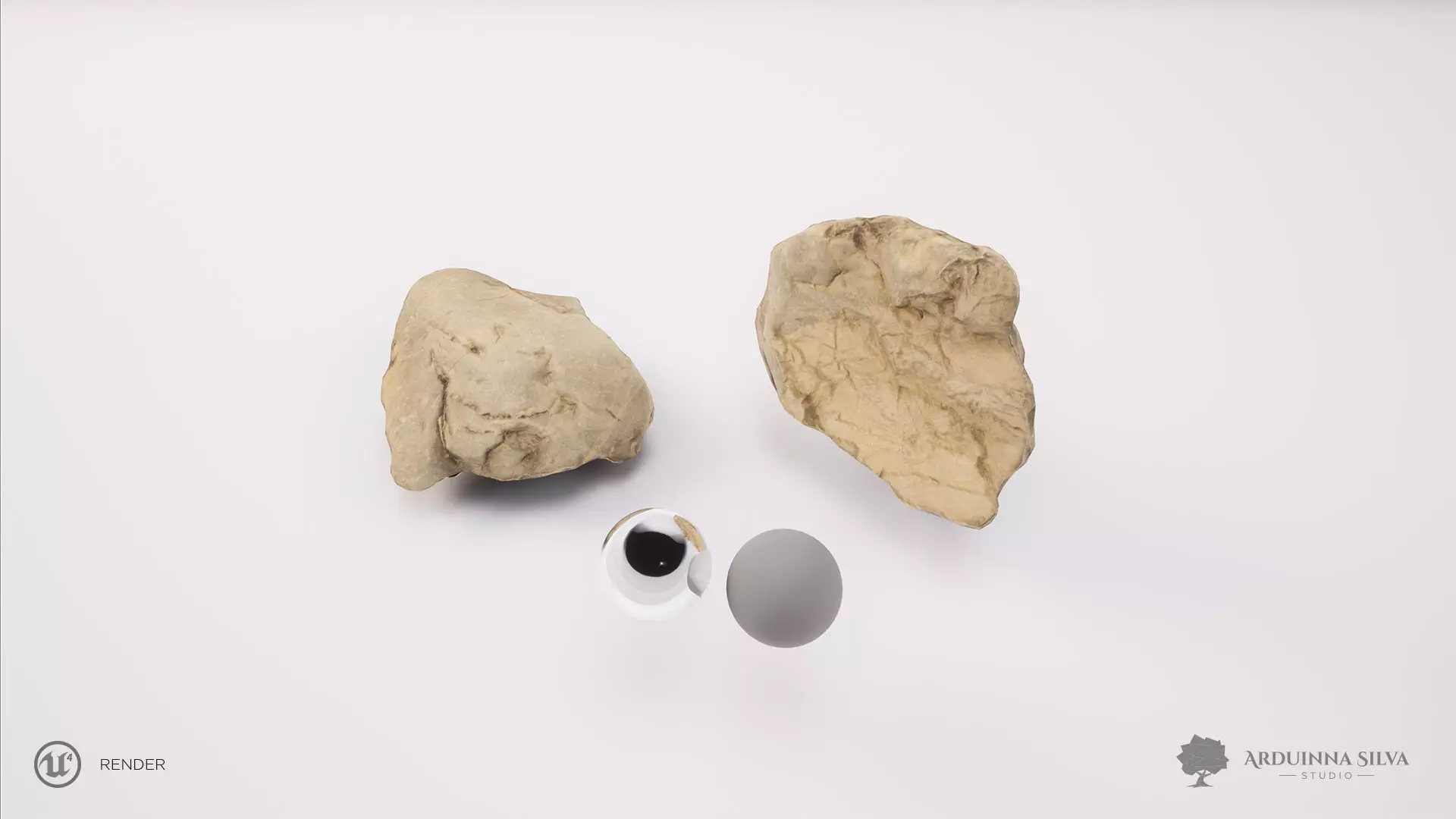 River rock 010 - Photogrammetry Low-poly 3D model_0