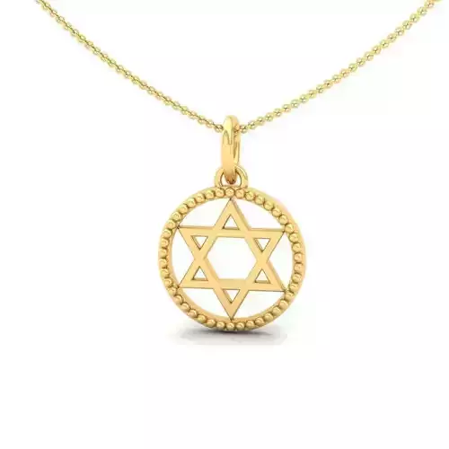 Pentacle Shaped Golden Pendant