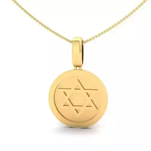 Pentacle Shaped Golden Pendant 1