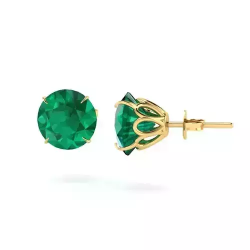Golden Eartops with Emeralds 1