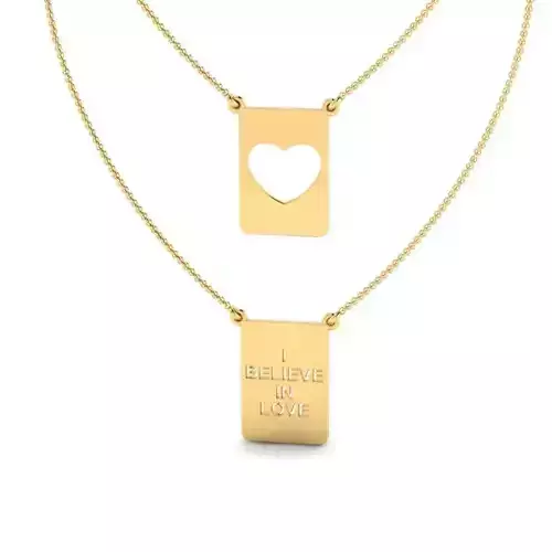 Gloden Heart Shaped Pendant