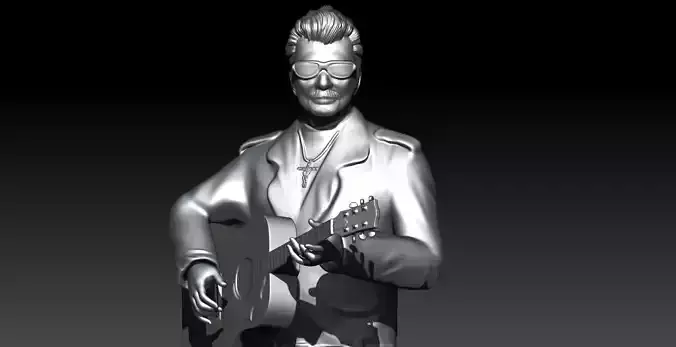 johnny hallyday 3d print 3D print model
