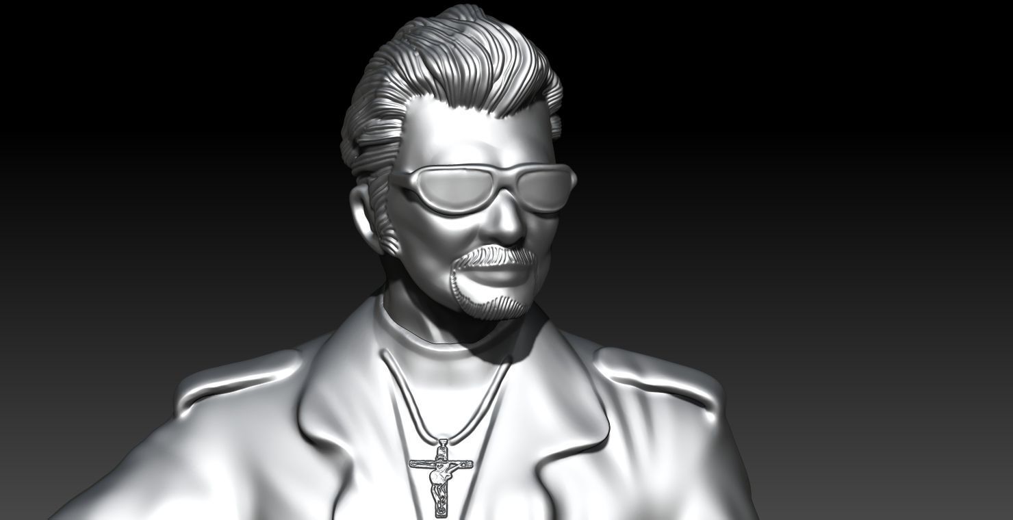 johnny hallyday 3d print 3D model 3D printable | CGTrader