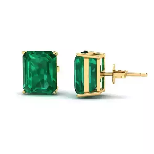 Golden Eartops with Emeralds 4