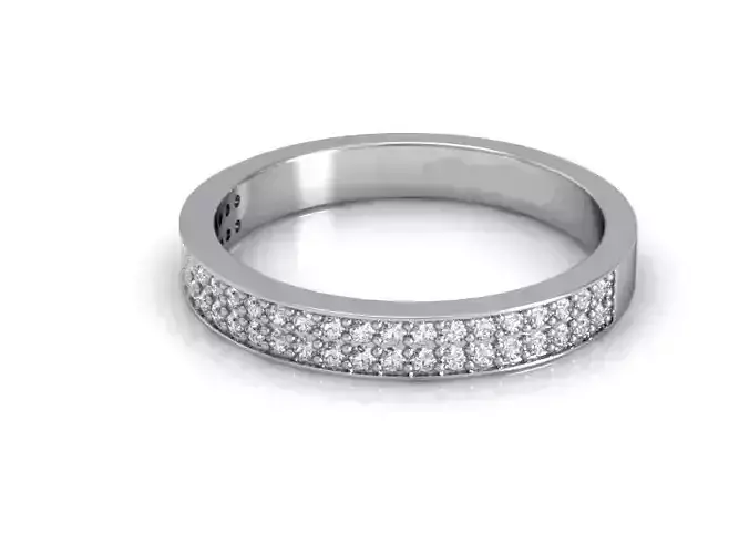 Engagement Ring With Diamonds 144 3D print model
