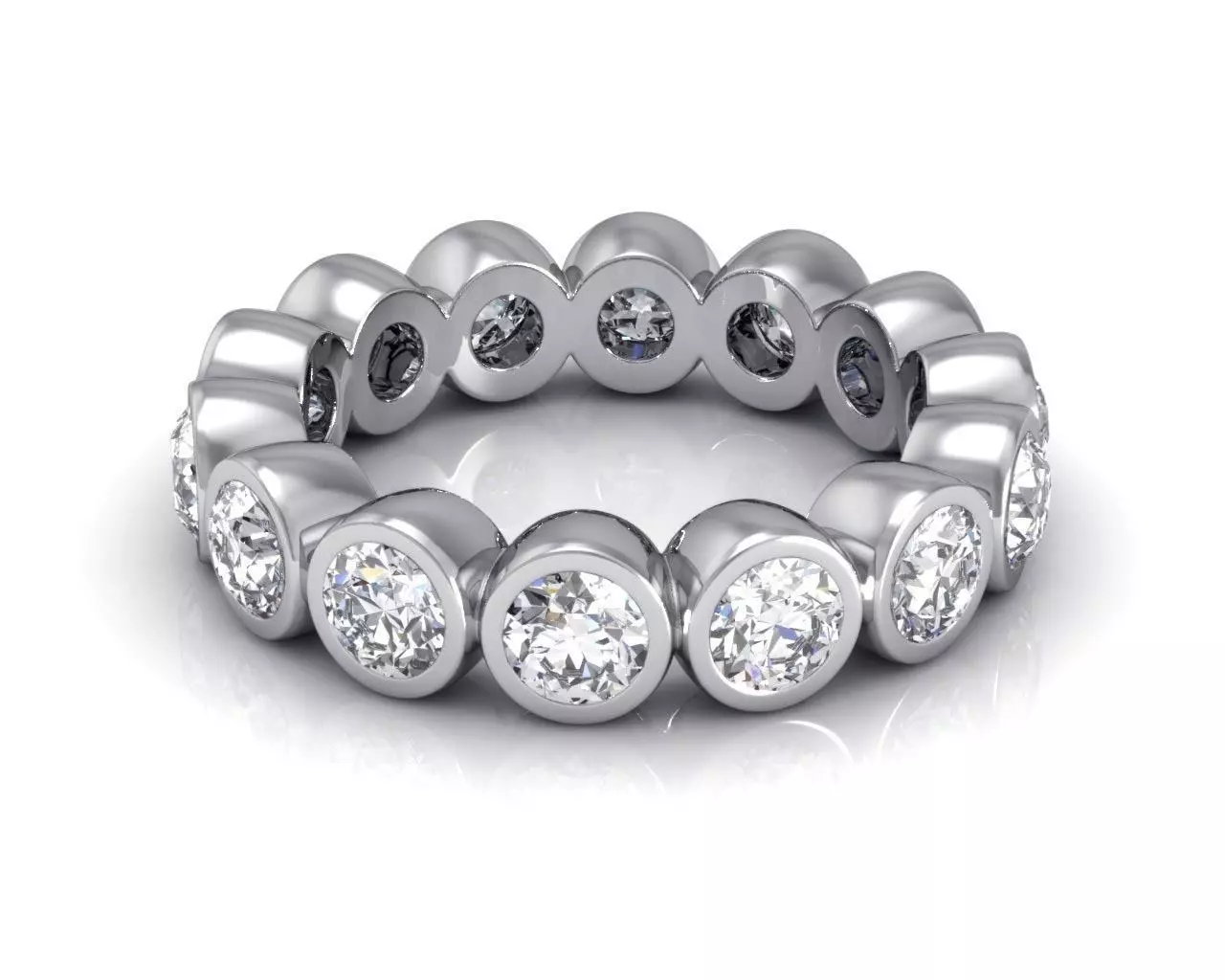 Engagement Ring With Diamonds 148 3D print model_0