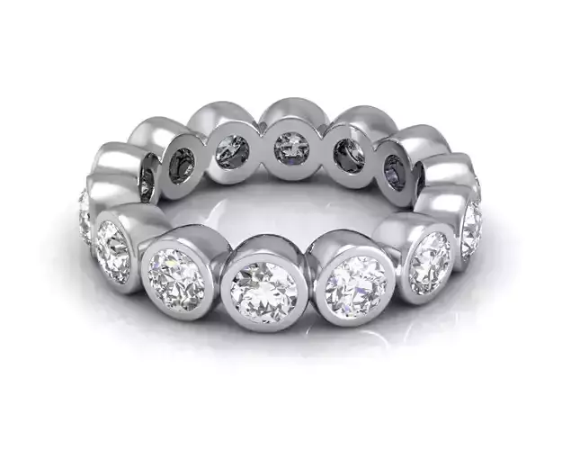 Engagement Ring With Diamonds 148 3D print model