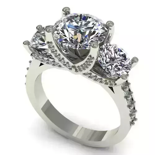 Engagement Ring With Diamonds 160